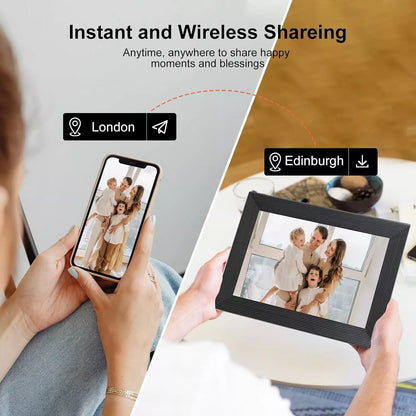 Hochauflösender digitaler Bilderrahmen Bewerteter elektrischer Bilderrahmen mit Video-Wiedergabe und Kamerafunktionen