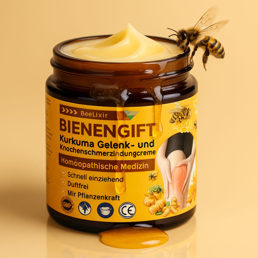 Bienengiftcreme | Salbe mit Bienengift, Hyaluron &amp; Kollagen | BeeLixir