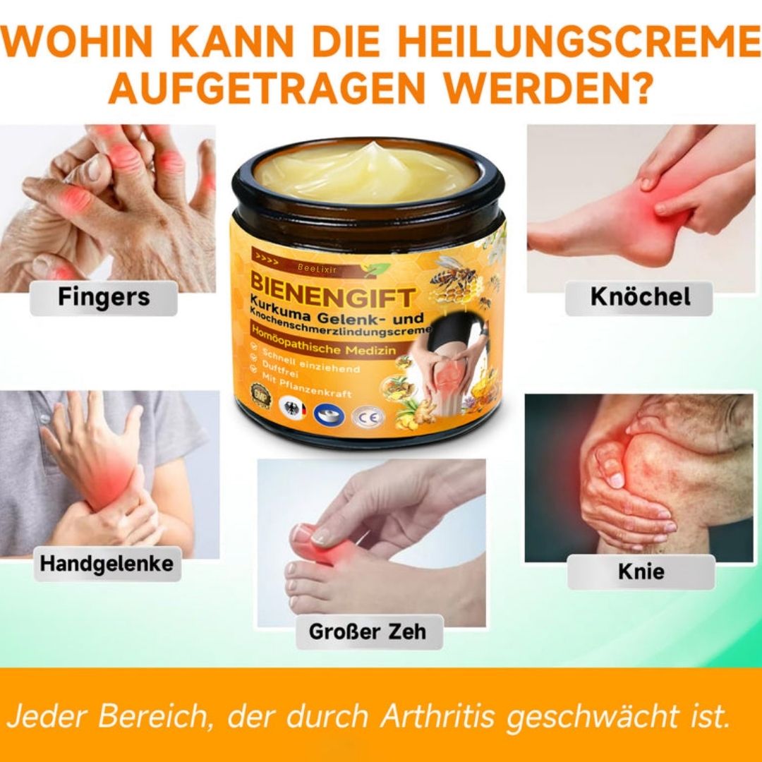 Bienengiftcreme | Salbe mit Bienengift, Hyaluron &amp; Kollagen | BeeLixir