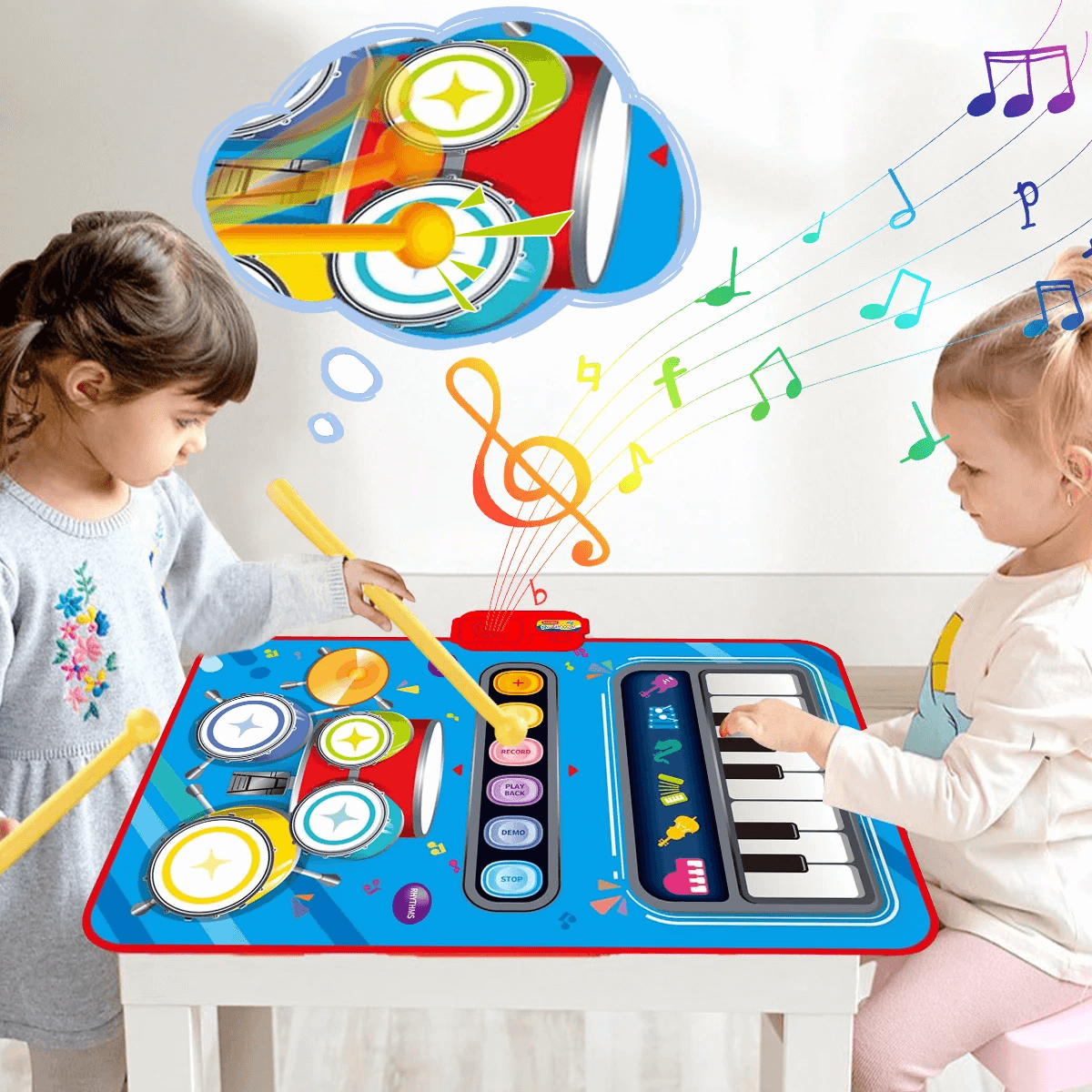 Kinder-Spielmatte mit Musik &amp; Instrumenten