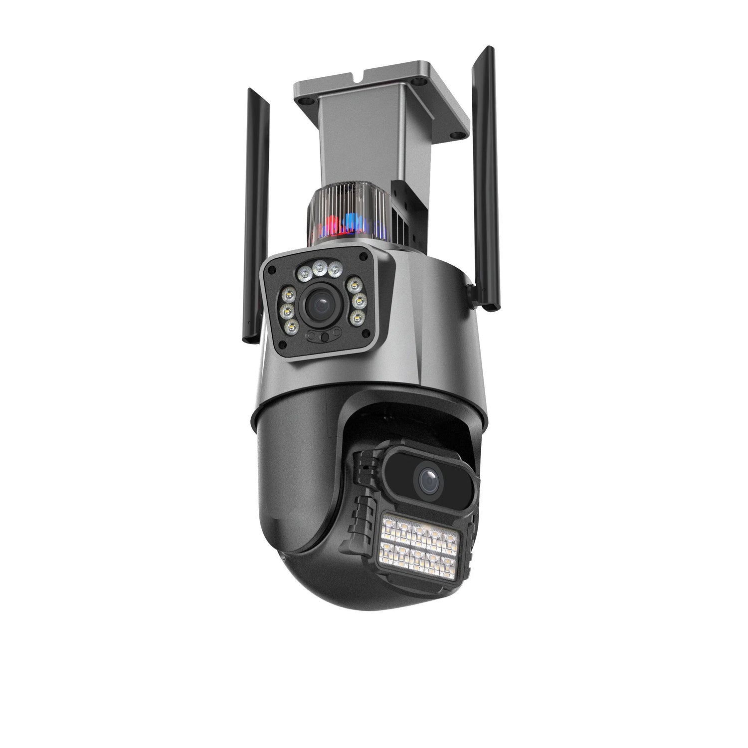 Outdoor Dual-Screen AI Tracking PTZ Wifi Kamera, 3MP+3MP, IR Nachtsicht, Onvif, 2-Wege Audio, iCSee Kompatibel