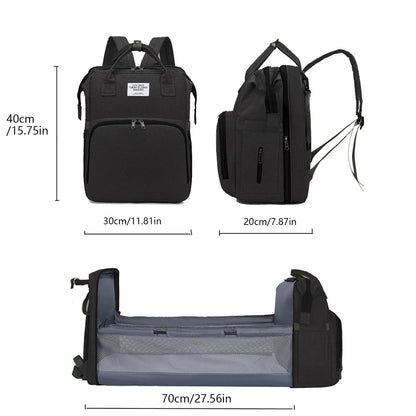 Zelara - 2in1 Baby Rucksack mit integriertem Wickelbett wählen