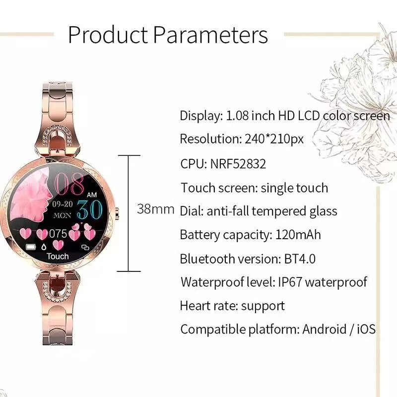 Wasserdichte Fitnessuhr - AquaFit Smartwatch für Frauen