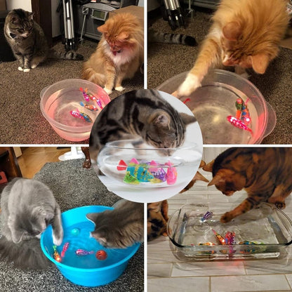 Katzen Spielzeugset - Interaktive Fische - Spaß