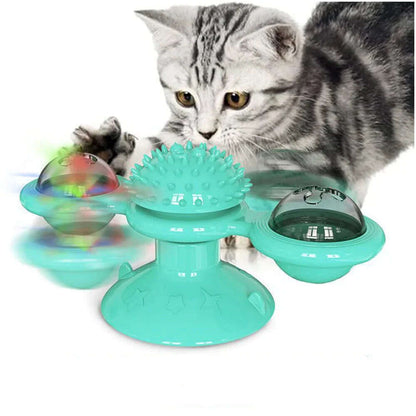 Interaktives Katzenspielzeug Windmühle mit Bällen