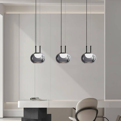 Moderne Halo Pendelleuchte, 3-flammig