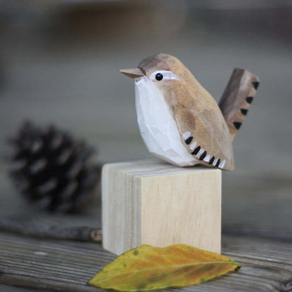 Zelara Holzvögel Deko Figur Vögel Skulptur