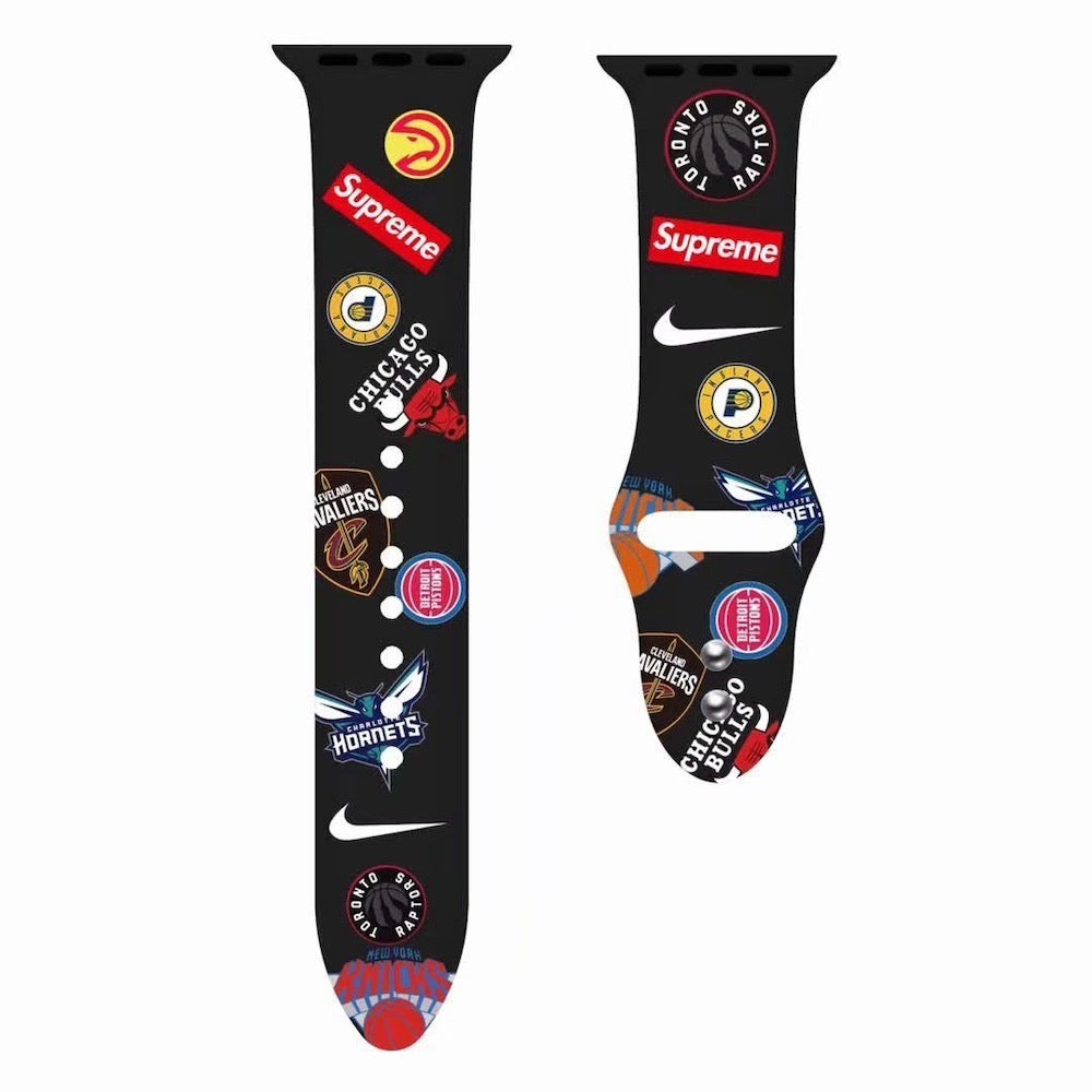 Bequemer Apple Watch-Armband aus dehnbarem Silikon - Kompatibel mit Series 1-8 und SE