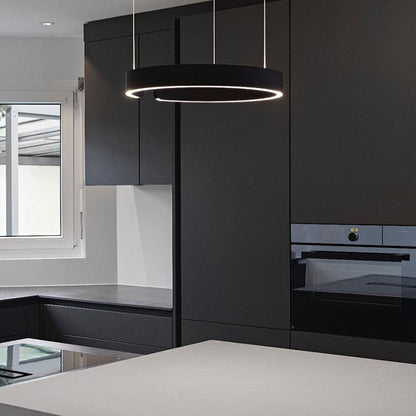 LED Deckenleuchte | Schwarz 40/60/80 cm Metall