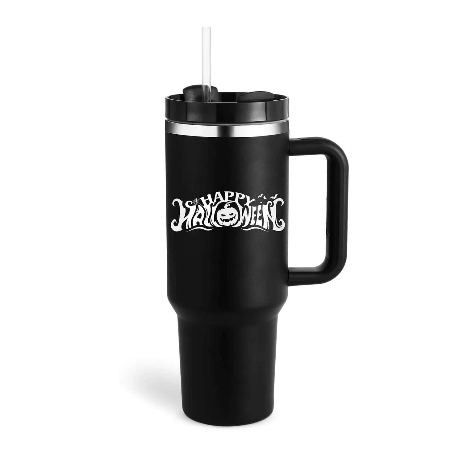 Isolierbecher mit Griff &amp; Strohhalm - Kaffeebecher &amp; Wasserflasche