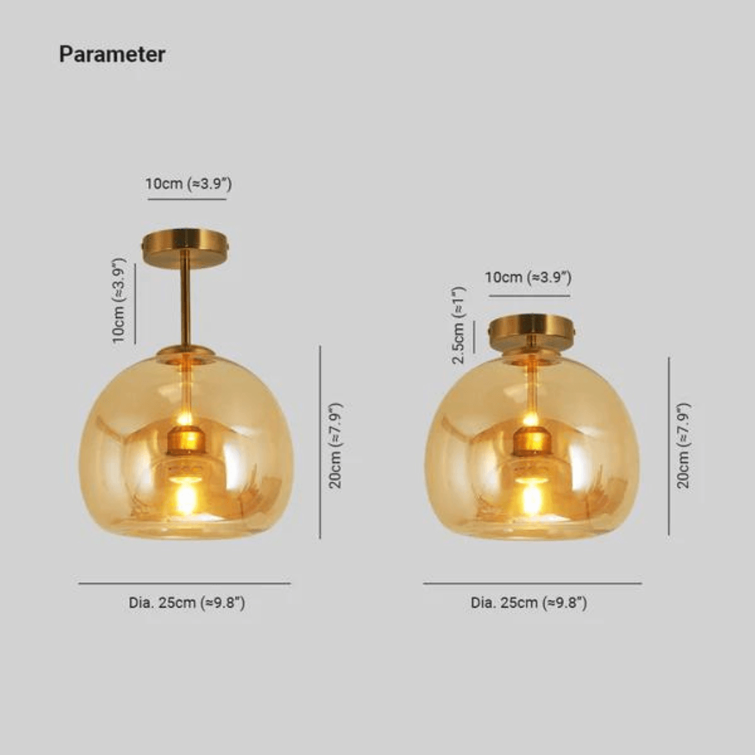 Moderne LED Deckenleuchte, Warmweiß, Metall &amp; Glas