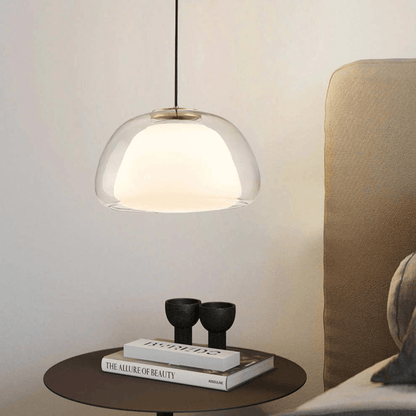 Moderne Milchglas Hängeleuchte Jelly