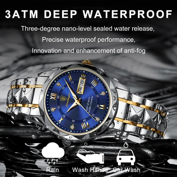 Wasserdichte Luxus-Herrenarmbanduhr von der Top-Marke mit leuchtender Funktion
