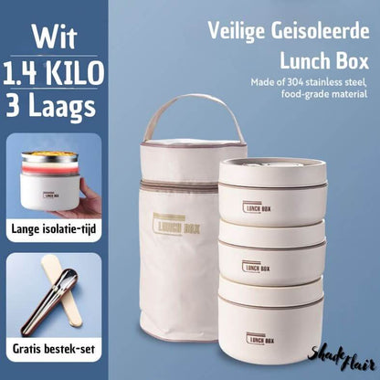 Isolierter Edelstahl Lunchbehälter Set - LunchMate