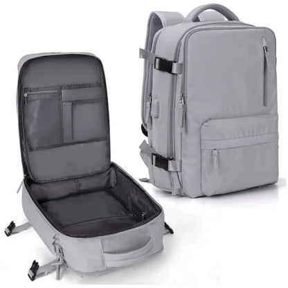 Damen Große Reise-Rucksack – Wasserdichter Wanderrucksack | Diebstahlschutz &amp; USB-Ladung