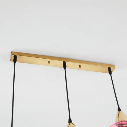 Moderne 3er Cluster Pendelleuchte Glas