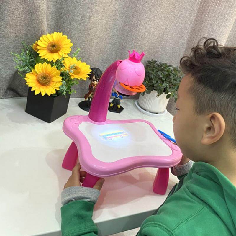 Kinder LED Zeichenprojektor mit Musik - Kreativ Set