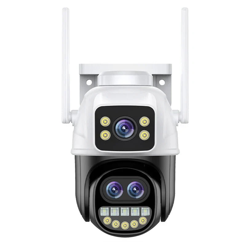 Guudgo 4K 8MP WiFi Außen Sicherheitskamera, 5X Zoom, Nachtsicht, Bewegungserkennung, 2-Wege Audio, IP66 wasserdicht, drahtlose PTZ Überwachung