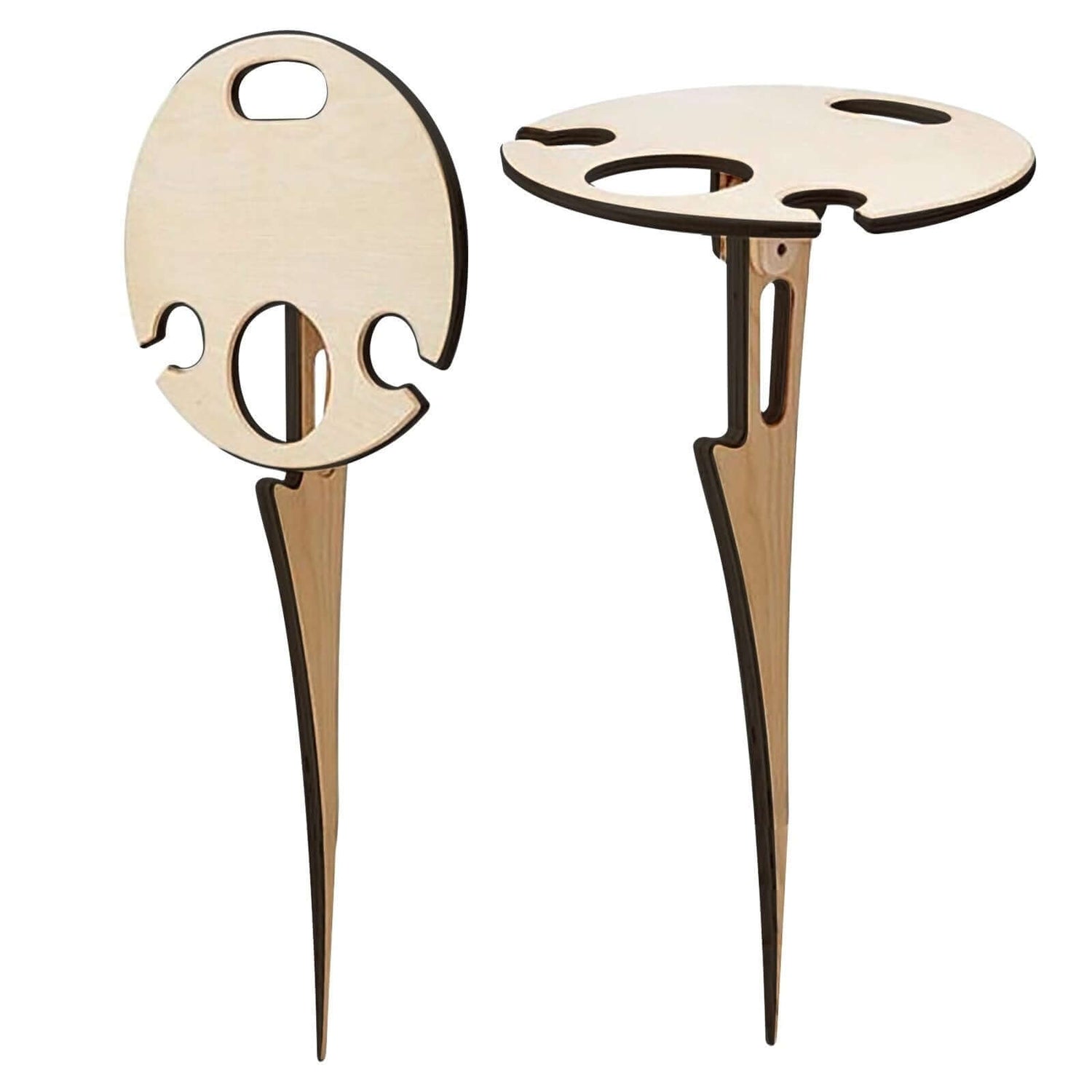 Picknicktisch klappbar Holz Weinhalter Weingläser Garten