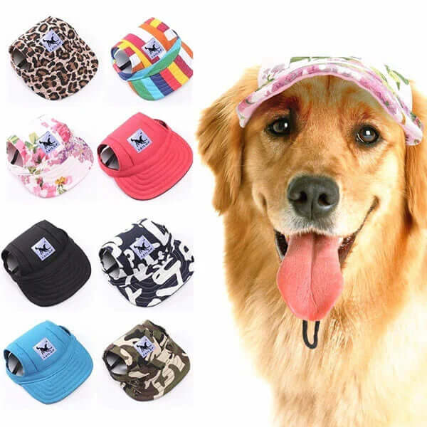 Hunde-Cap mit Ohrenlöchern &amp; Kinnriemen