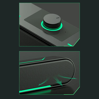 A39 Computer Lautsprecher Surround Soundbar Lautsprecher Kabelgebundener Lautsprecher Stereo Subwoofer Soundbar für Laptop PC Gamer