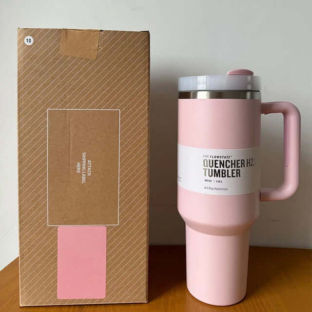 Isolierter Thermobecher 1,2L - Deckel &amp; Strohhalm