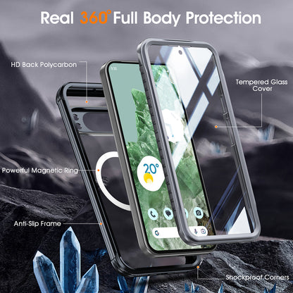 ClearArmor Pixel 9 Pro XL, 9 Pro und 9 360° MagSafe-Hülle mit Doppellagen-Glas