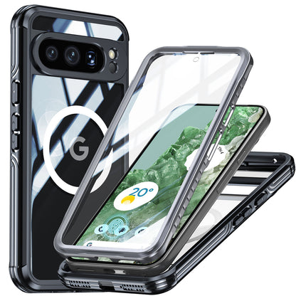 ClearArmor Pixel 9 Pro XL, 9 Pro und 9 360° MagSafe-Hülle mit Doppellagen-Glas