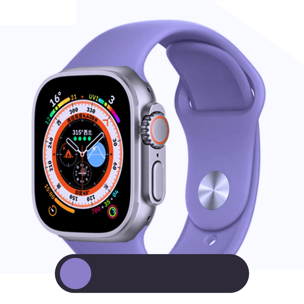 Hochwertiges Silikon-Loop-Band für die Apple Watch | Gummisport-Armband | Kompatibel mit der iWatch-Serie