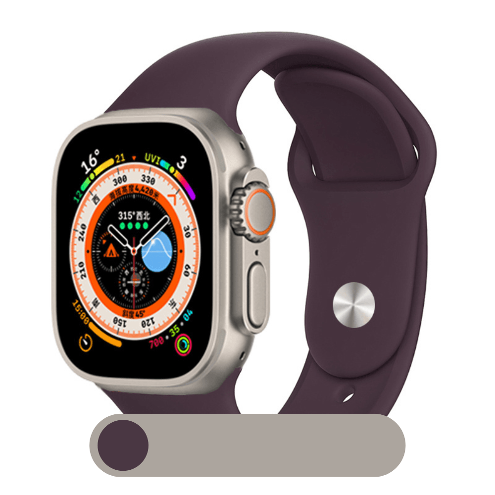 Hochwertiges Silikon-Loop-Band für die Apple Watch | Gummisport-Armband | Kompatibel mit der iWatch-Serie