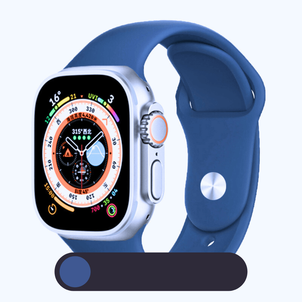 Hochwertiges Silikon-Loop-Band für die Apple Watch | Gummisport-Armband | Kompatibel mit der iWatch-Serie