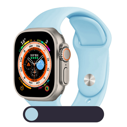 Hochwertiges Silikon-Loop-Band für die Apple Watch | Gummisport-Armband | Kompatibel mit der iWatch-Serie