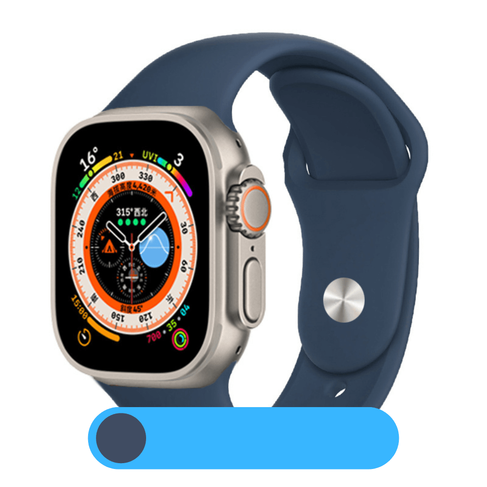 Hochwertiges Silikon-Loop-Band für die Apple Watch | Gummisport-Armband | Kompatibel mit der iWatch-Serie