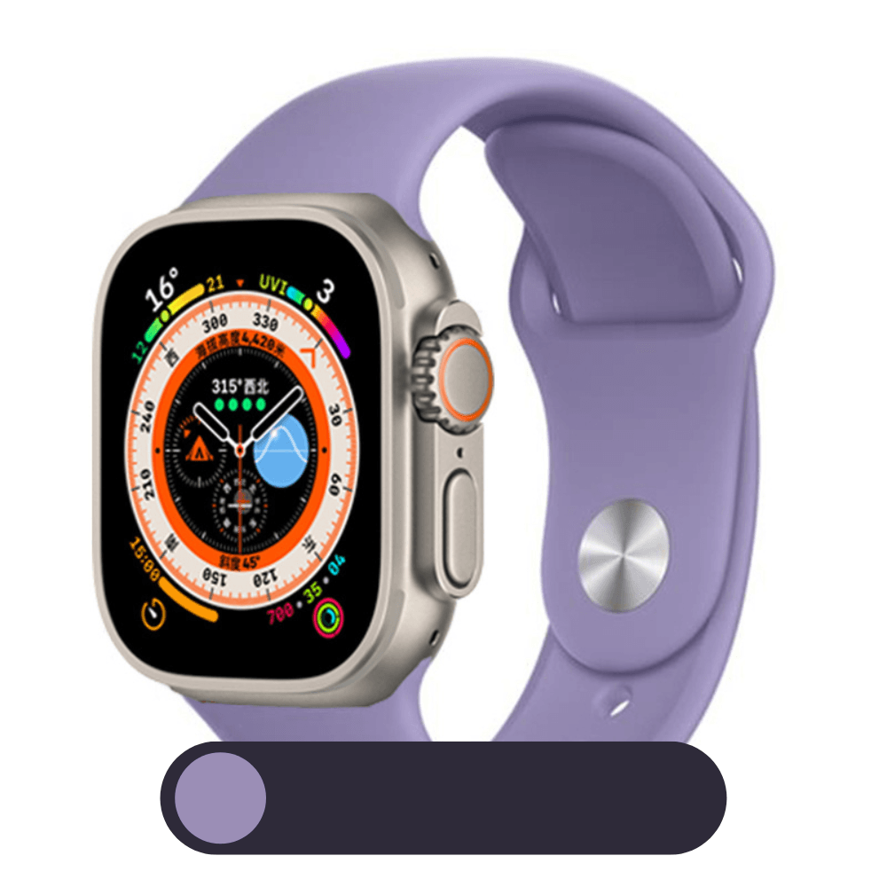 Hochwertiges Silikon-Loop-Band für die Apple Watch | Gummisport-Armband | Kompatibel mit der iWatch-Serie