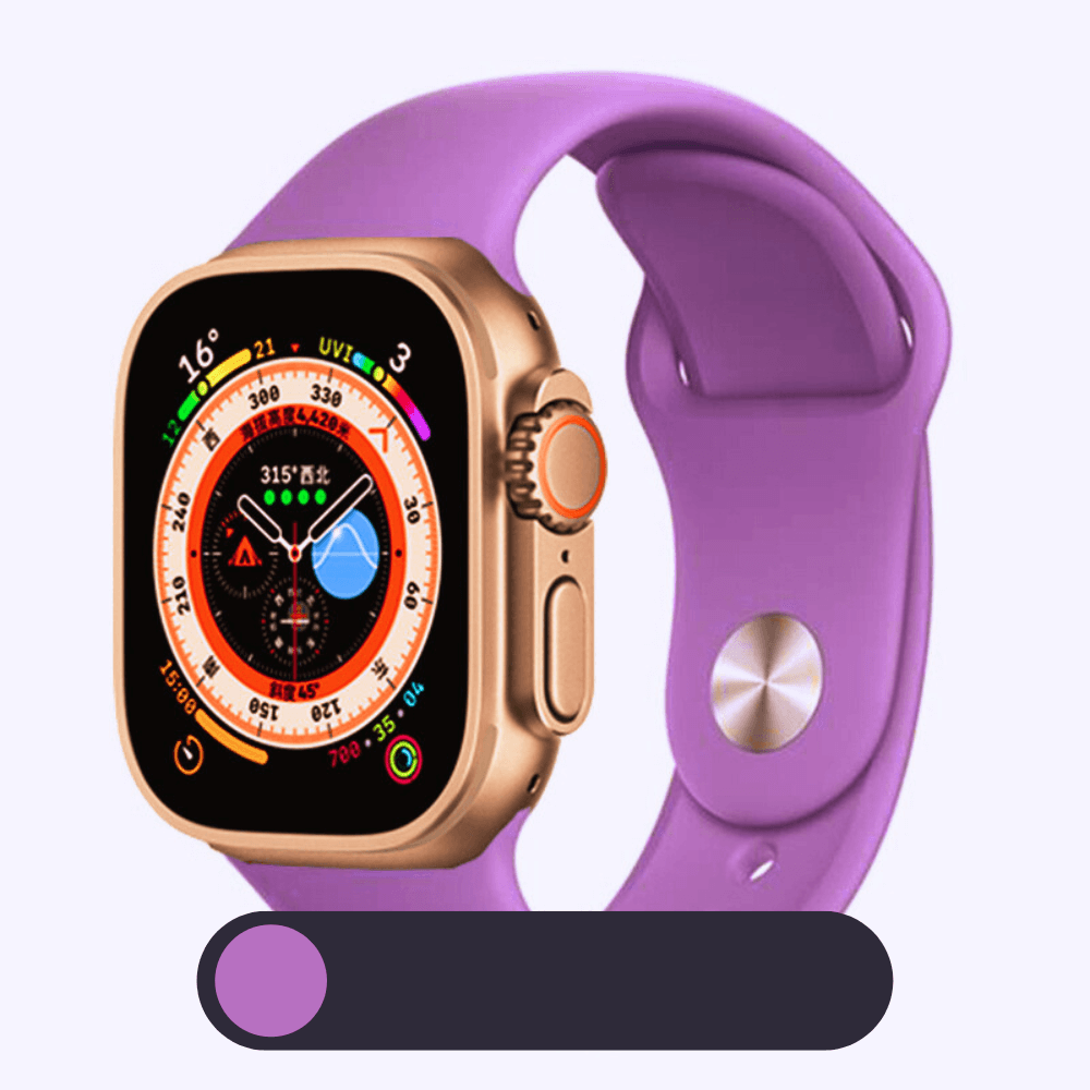 Hochwertiges Silikon-Loop-Band für die Apple Watch | Gummisport-Armband | Kompatibel mit der iWatch-Serie