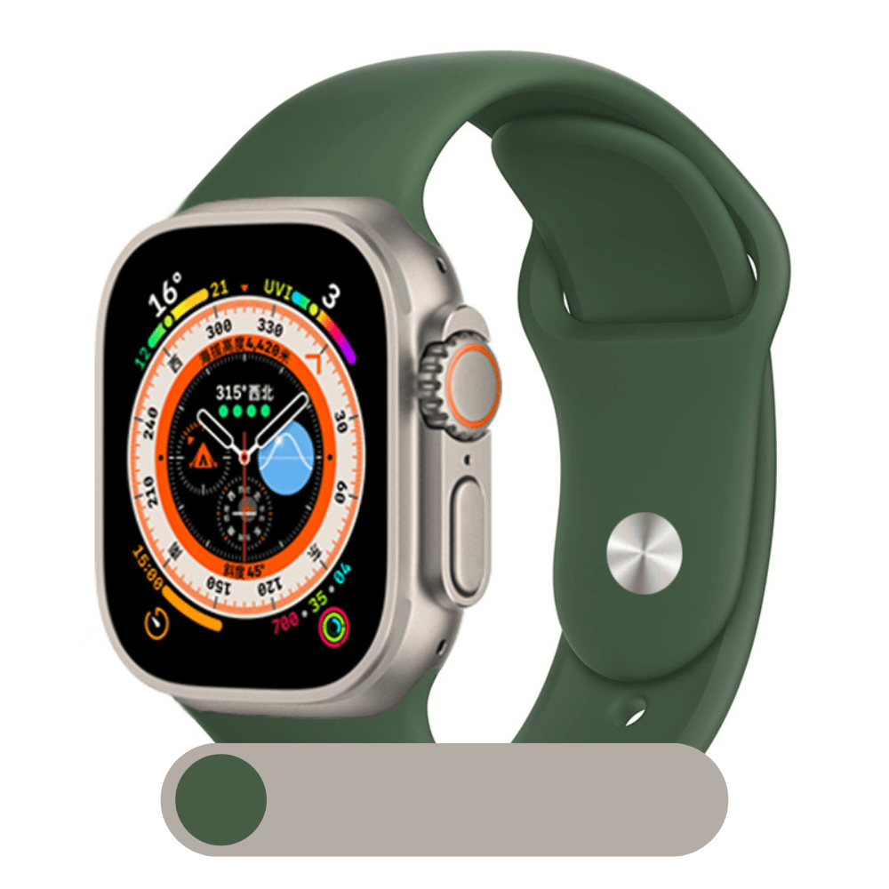 Hochwertiges Silikon-Loop-Band für die Apple Watch | Gummisport-Armband | Kompatibel mit der iWatch-Serie