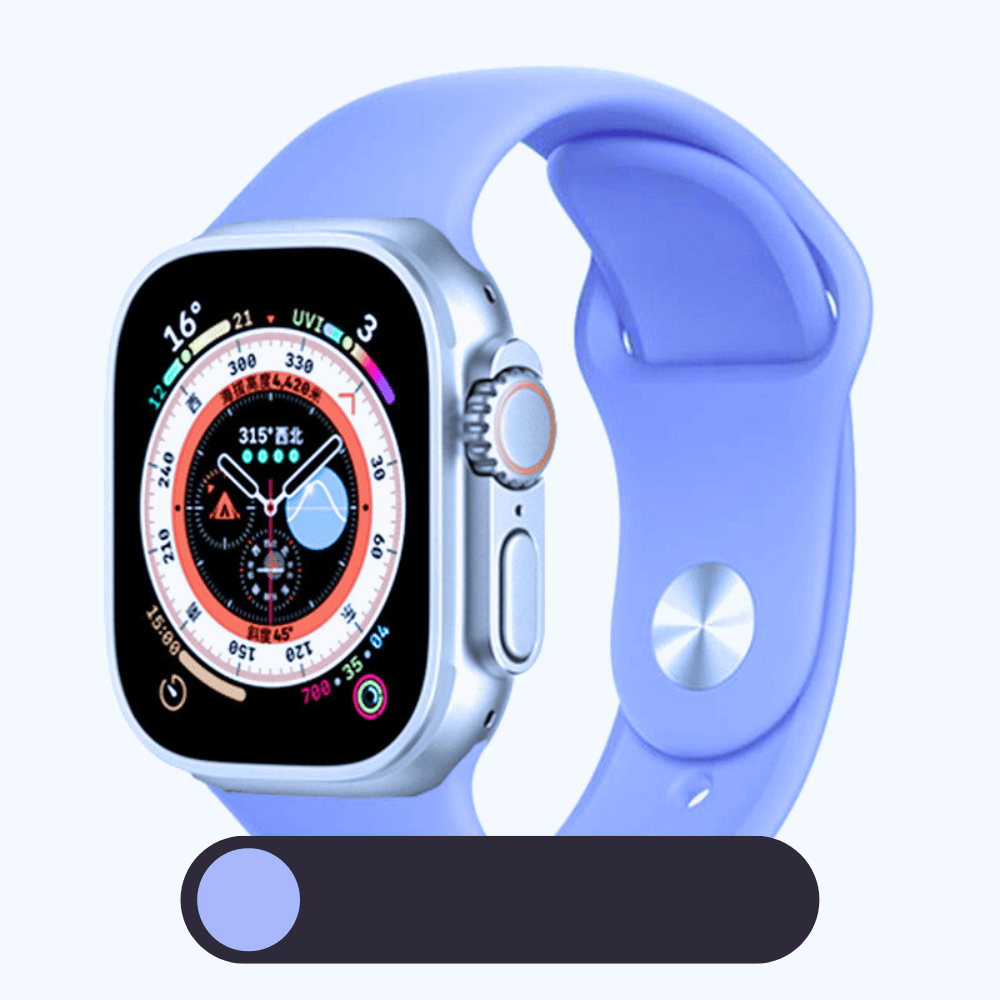 Hochwertiges Silikon-Loop-Band für die Apple Watch | Gummisport-Armband | Kompatibel mit der iWatch-Serie