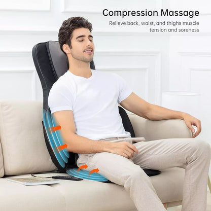 Zelara© Premium Shiatsu Rückenmassager für Stuhl mit Wärme [1 Jahr Garantie]