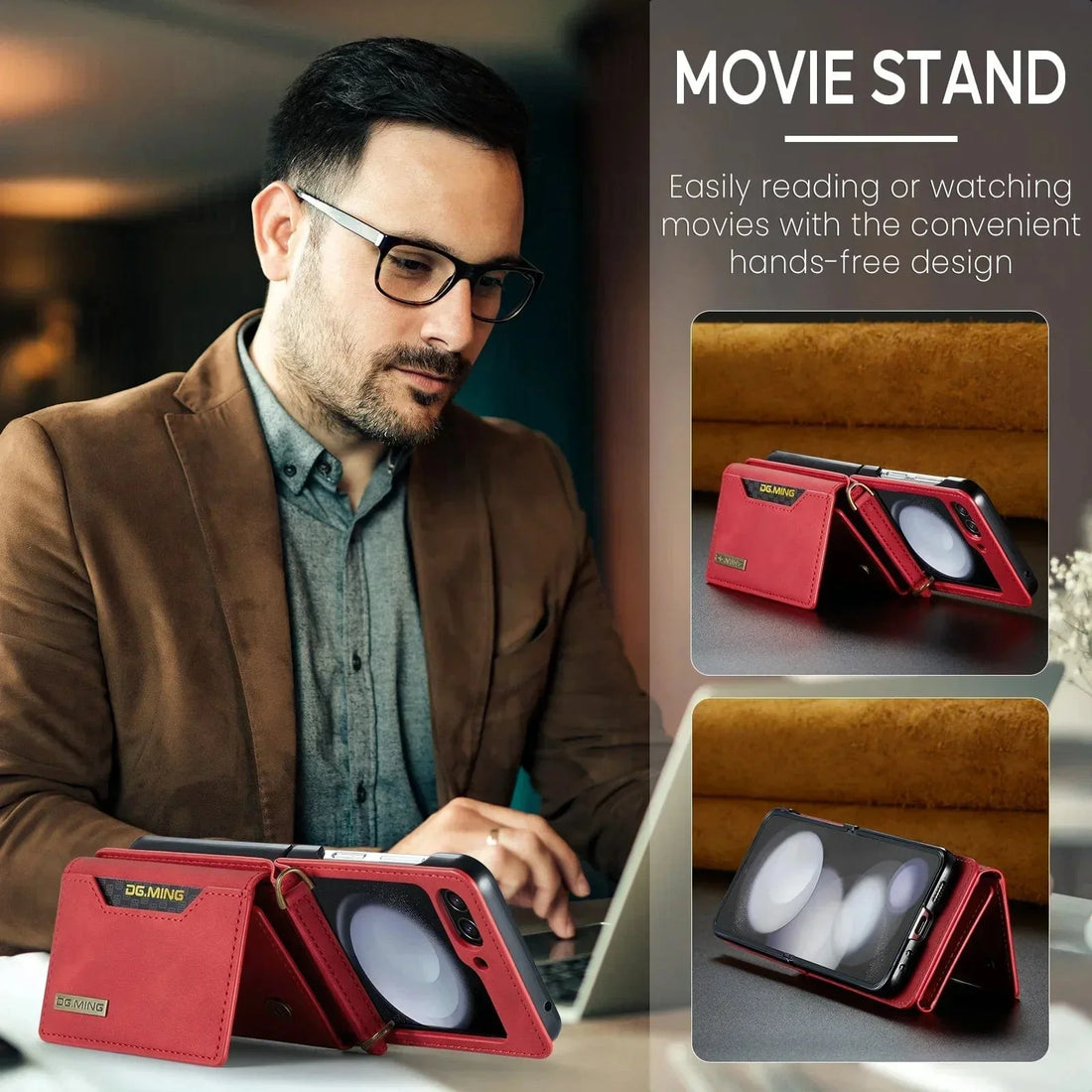 Crossbody Samsung Z Flip Leder Geldbörse Hülle