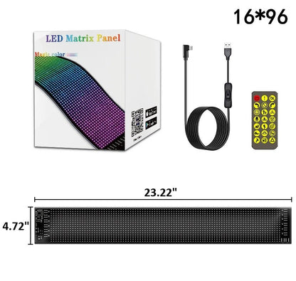 Anpassbares RGB LED Auto-Schild – Programmierbares Bluetooth Matrix-Pixel-Panel für dynamische Animation und flexible Displaybeleuchtung