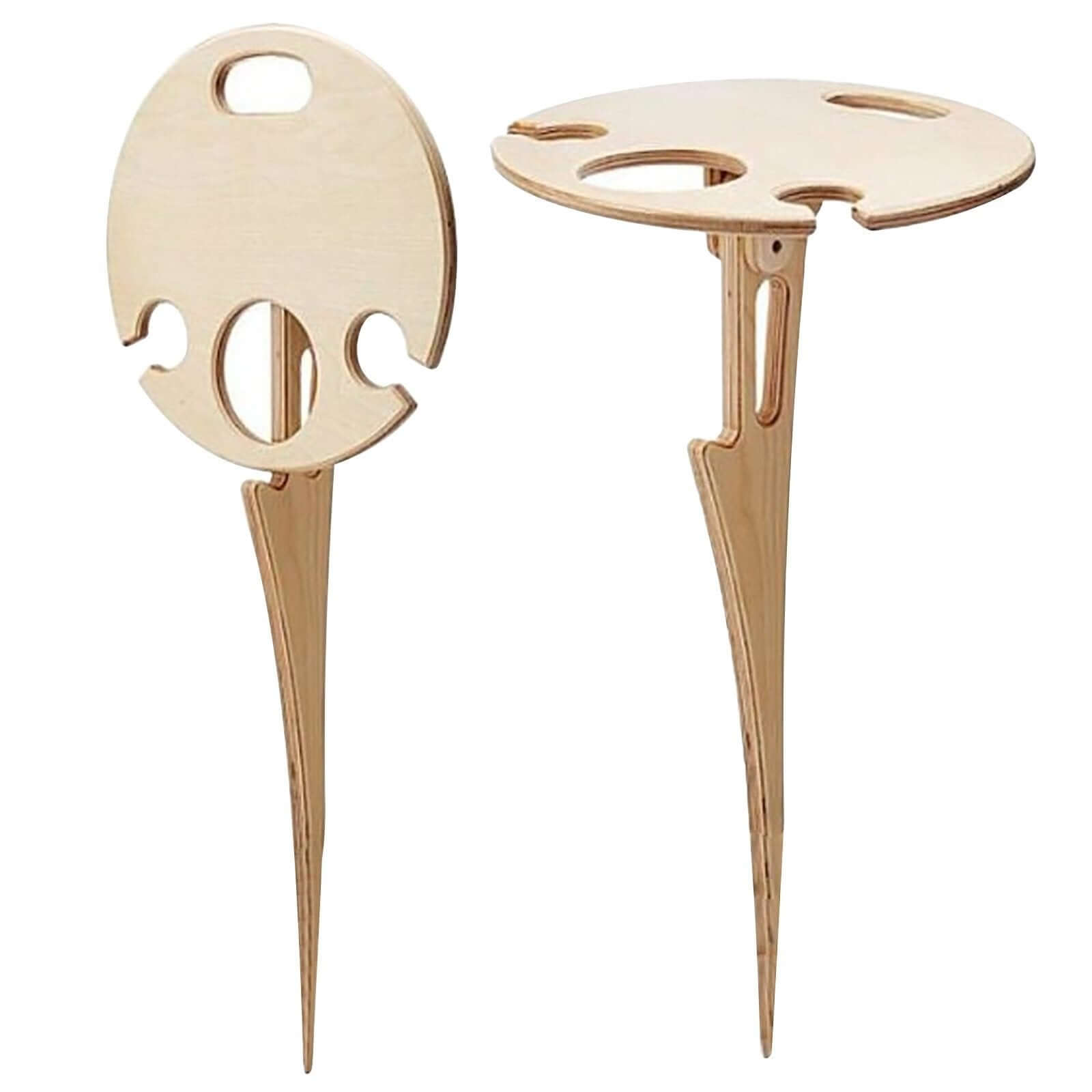 Picknicktisch klappbar Holz Weinhalter Weingläser Garten