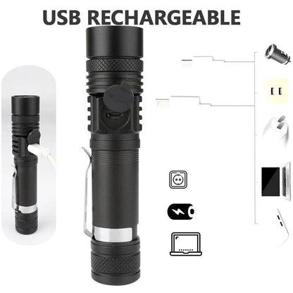 Super Helles 90000LM LED Taktisches Taschenlampe Zoombar Mit Wiederaufladbarem Akku
