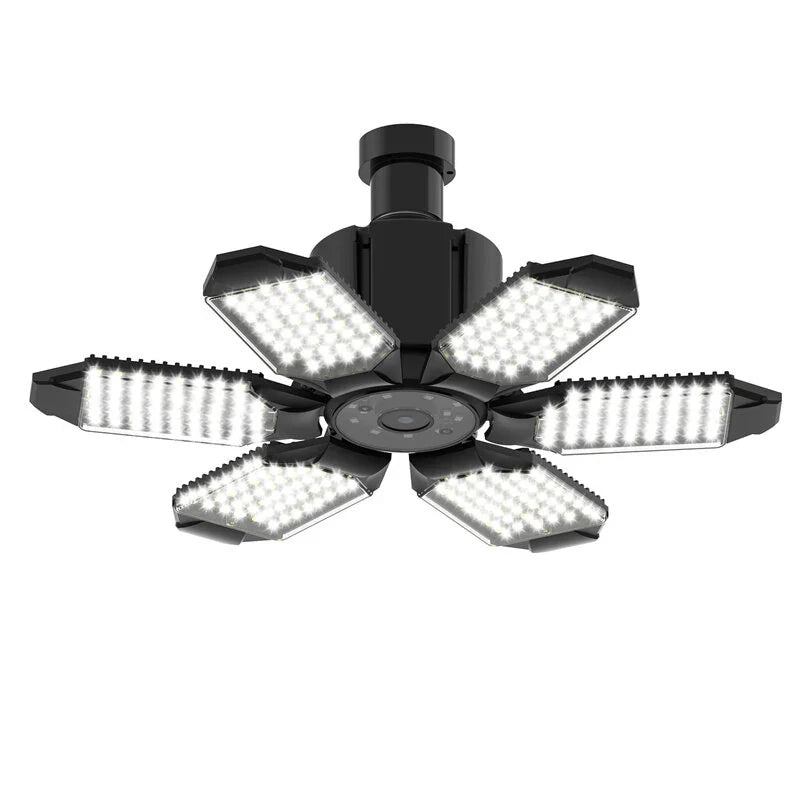 Guudgo E27 WiFi Garage Kamera mit 6-Panel LED-Lichtern, Bewegungsmeldung, Nachtsicht, Zwei-Wege-Gespräch, App-Überwachung, Smart Home Sicherheit