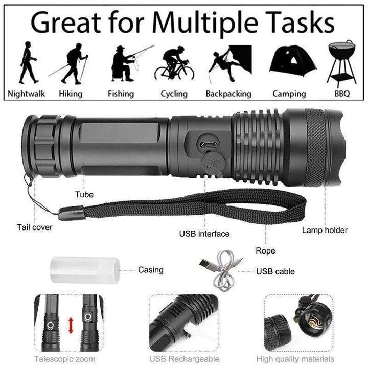 Leistungsstarke 90000 Lumen LED-Taschenlampen – Die beste Taschenlampe für jedes Abenteuer
