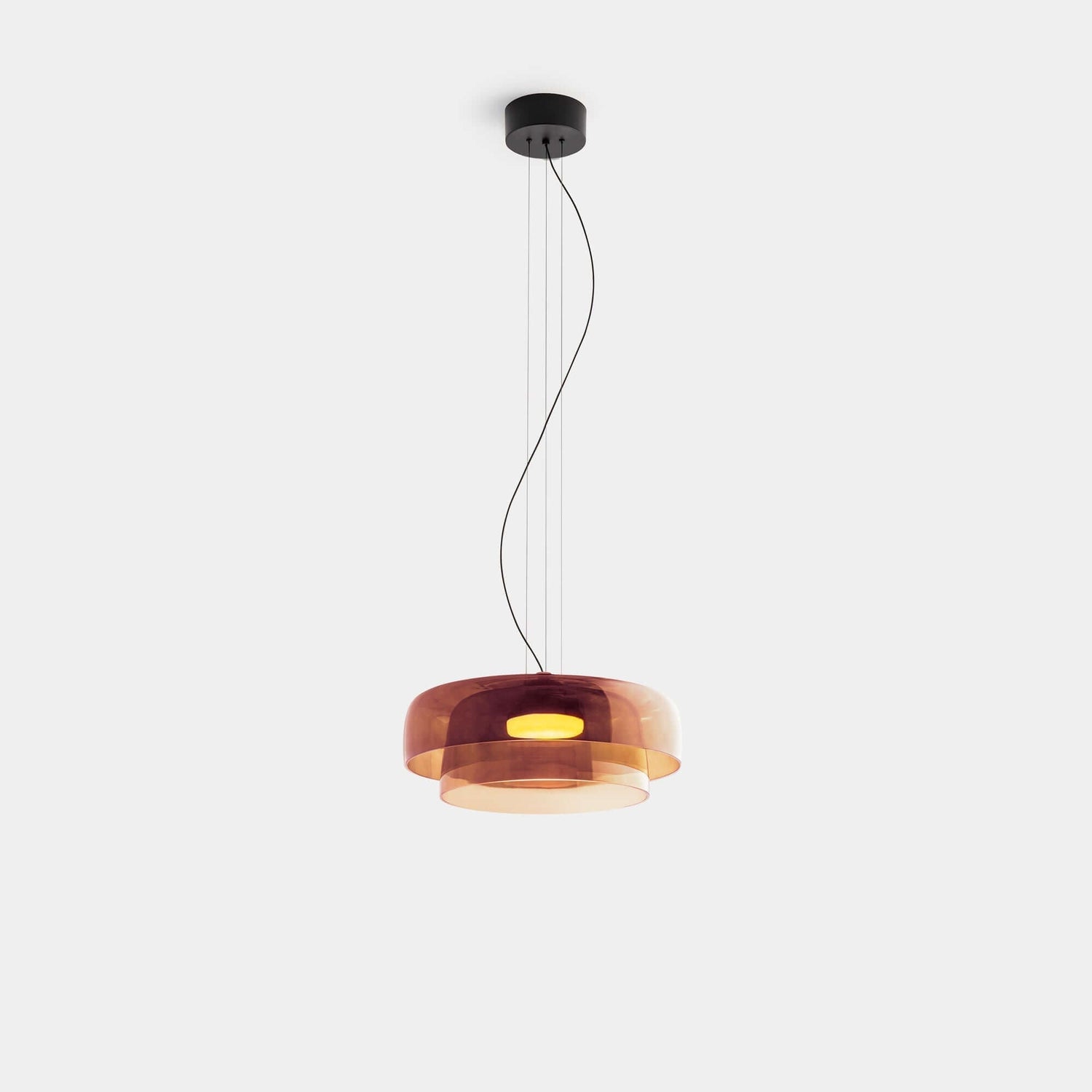 Elegante Glas-Pendelleuchte mit LED