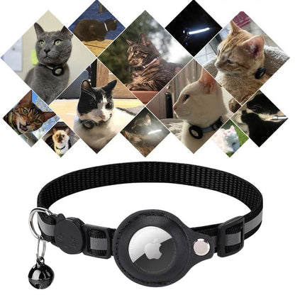 Katzenhalsband mit Sicherheitsverschluss &amp; GPS-Tracker Halterung