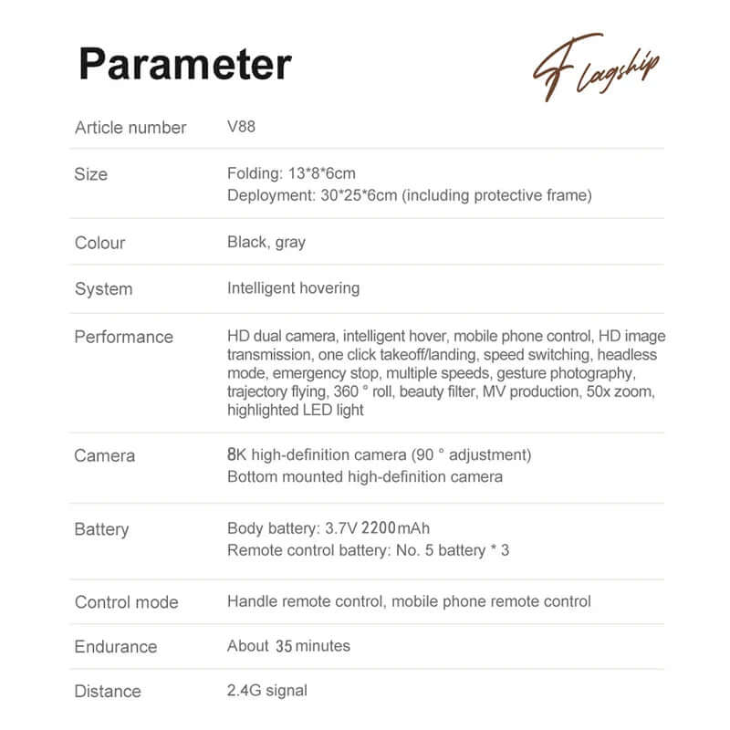 Mini Drohne mit 8K HD Kamera &amp; GPS für Luftfotografie