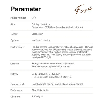 Mini Drohne mit 8K HD Kamera &amp; GPS für Luftfotografie