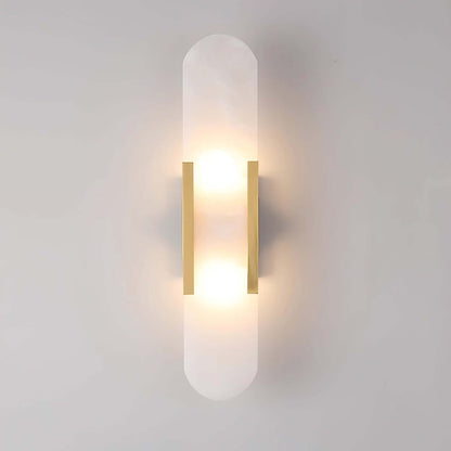 Langgestreckte Alabaster-Wandleuchte