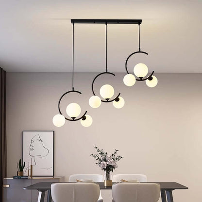 Moderne LED-Pendelleuchte, dimmbar, 3 Lichtköpfe
